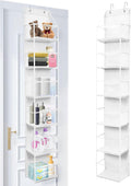 6-Tier Over The Door Hanging Organizer - Multi-Purpose Closet Storage Shelf for Bathroom, Bedroom, Nursery, Pantry(White)