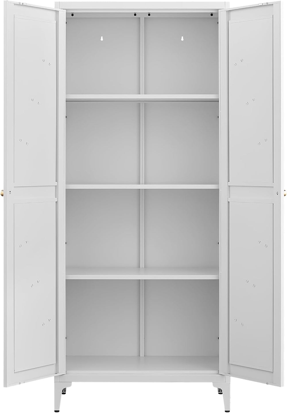 Metal Adjustable 2-Door Pantry Cabinet with 180LB Capacity Shelves – Durable ...
