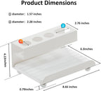 Quick Dry Electric Toothbrush Holder 4 Slots Metal Bathroom Counter Organizer for Toothpaste Razor Mouthwash, White