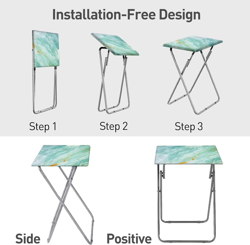Garden 4 you Folding TV Tray Table,TV Dinner Table with Sturdy MDF Top,Eating...