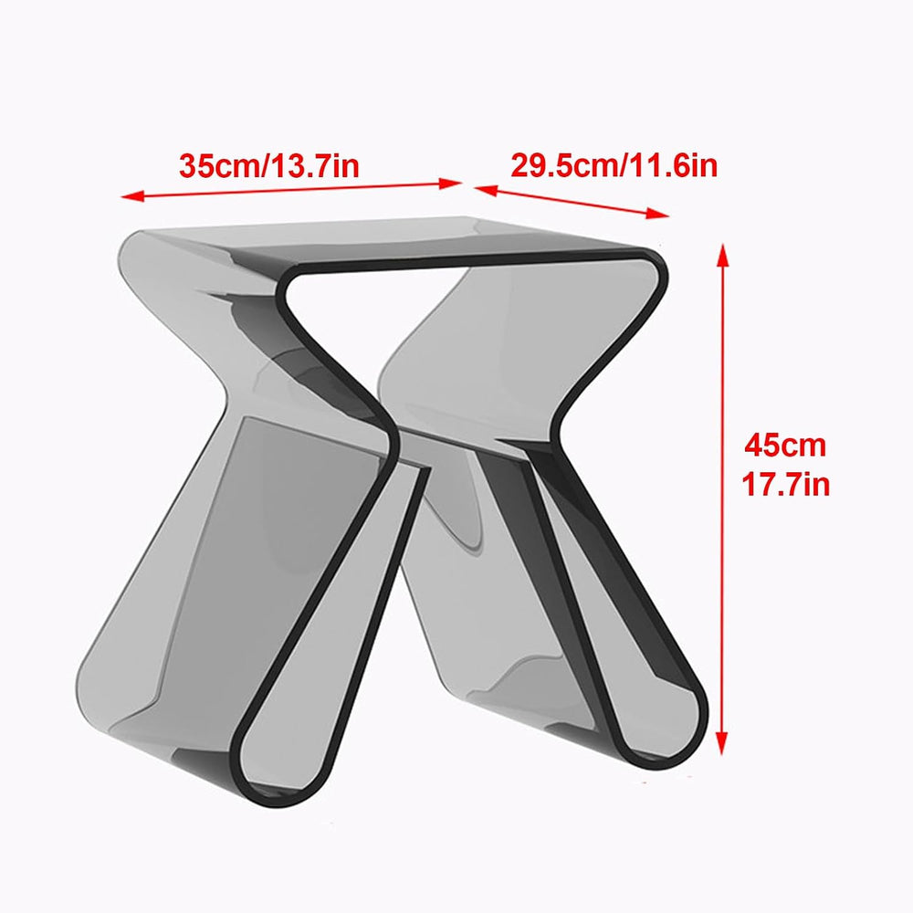 Acrylic Side Table with Magazine Storage, Night Stand Coffee Table, Decorativ...