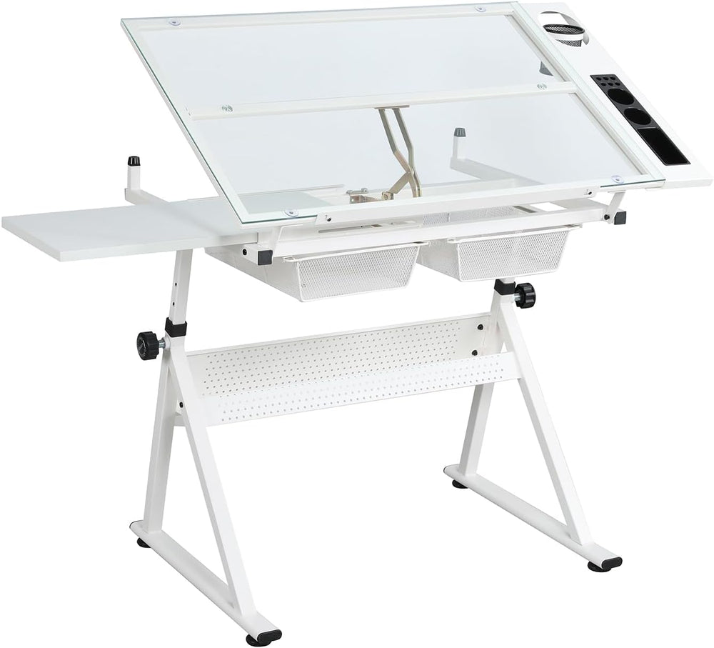 GarveeHome Drafting Table w/Stool, Height Adjustable Multifunctional Art Craf...