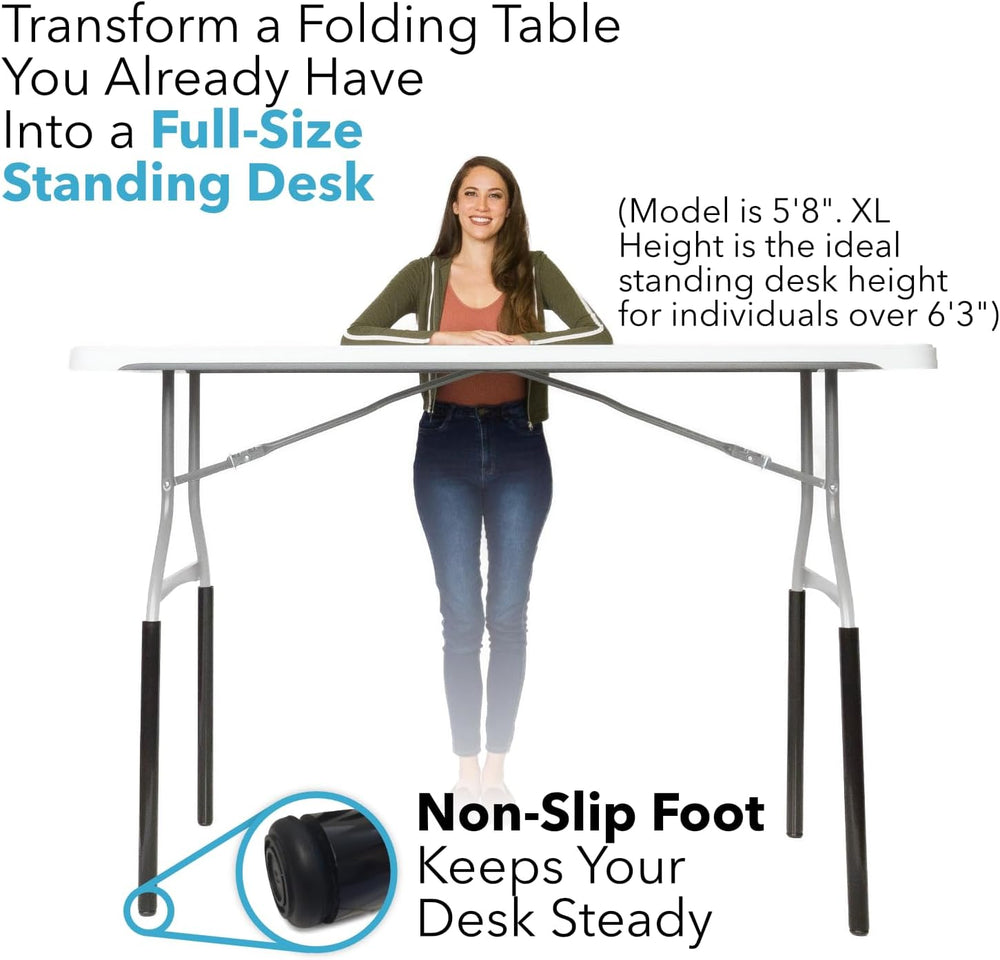 Lift Your Table® Folding Table Risers - Standing Desk Kit: XL Height - Made i...