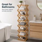8-Tier Folding Shoe Rack, Vertical Space-Saving Storage Organizer, Heavy-Duty Foldable Shoe Shelf for Entryway, Closet, Bedroom