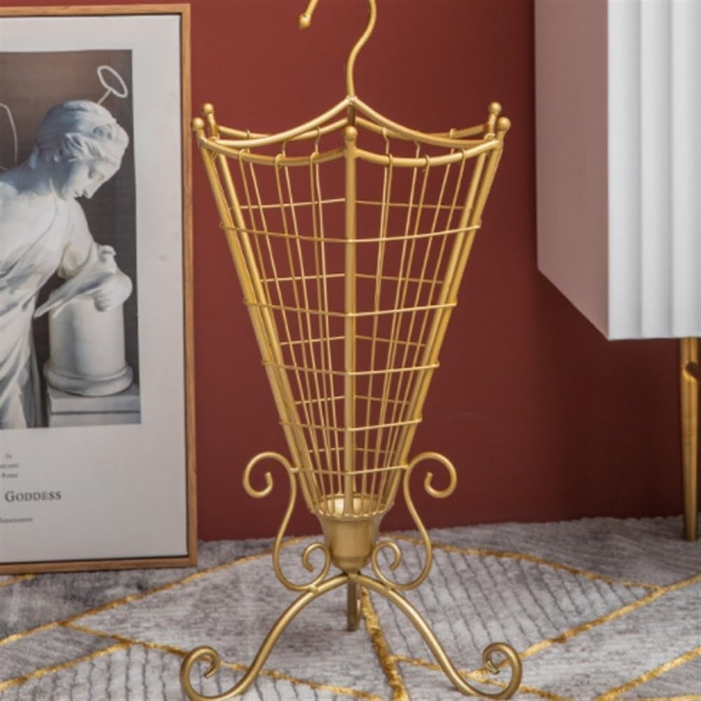 Metal Umbrella Stand Rack, Free Standing Umbrella Holder | Cane and Umbrella Storage Rack, Umbrella Holder Bin for Entryway, Home, and Office