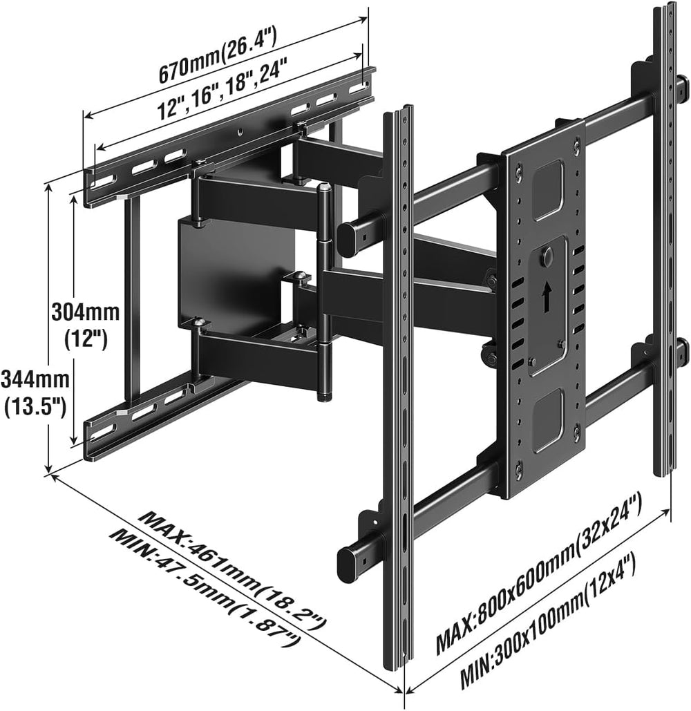 ELIVED Heavy Duty TV Mount for Most 50-110 inch tvs, Holds up to 250 lbs, Ful...