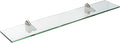 Spancraft Glass F-10x24-Brushed Steel Falcon Glass Shelf, Brushed Steel, 10" x 24"