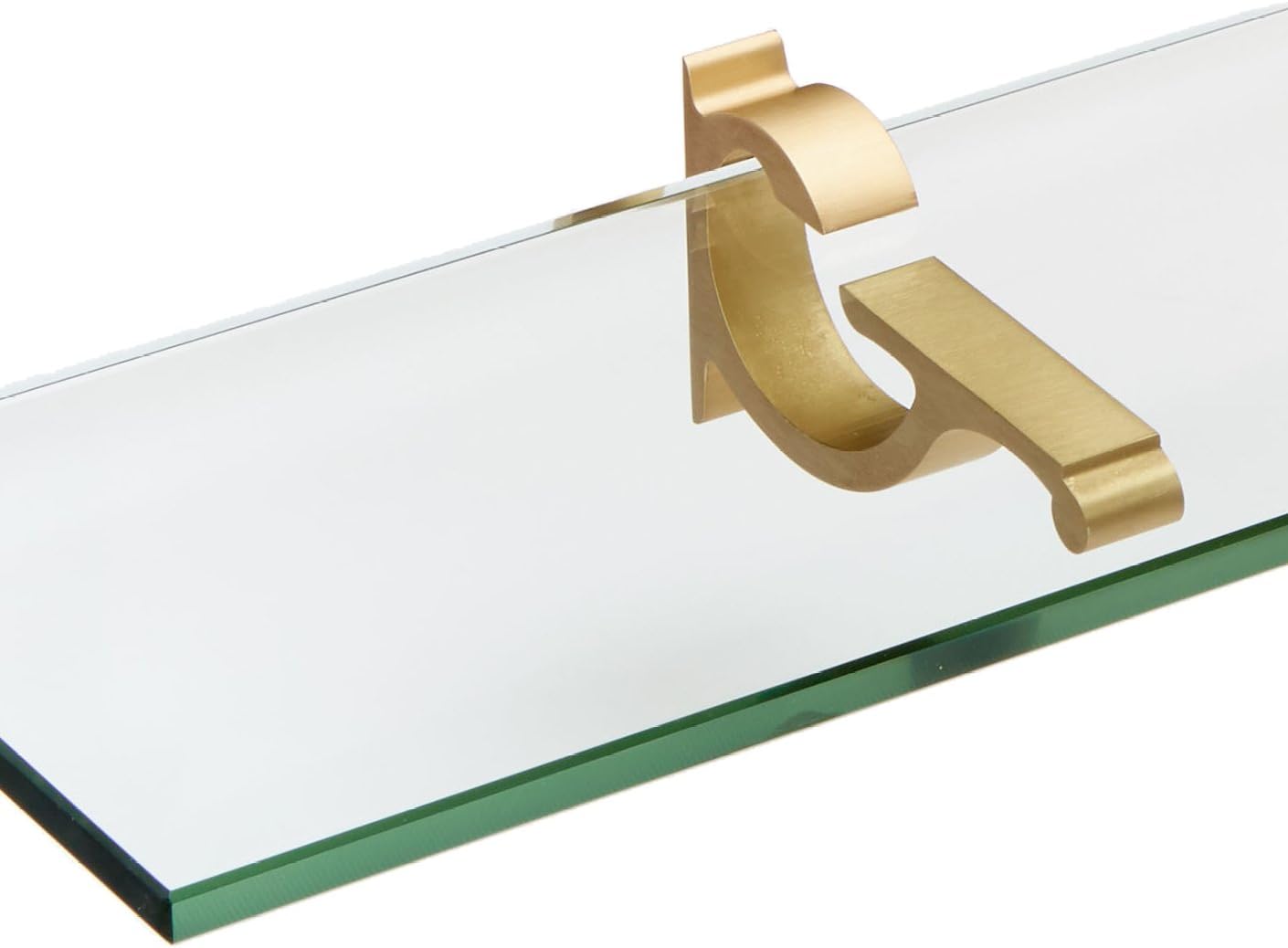 Spancraft Glass M-4.75x24-Brushed Bronze Monarch Glass Shelf, Brushed Bronze, 4.75" x 24"
