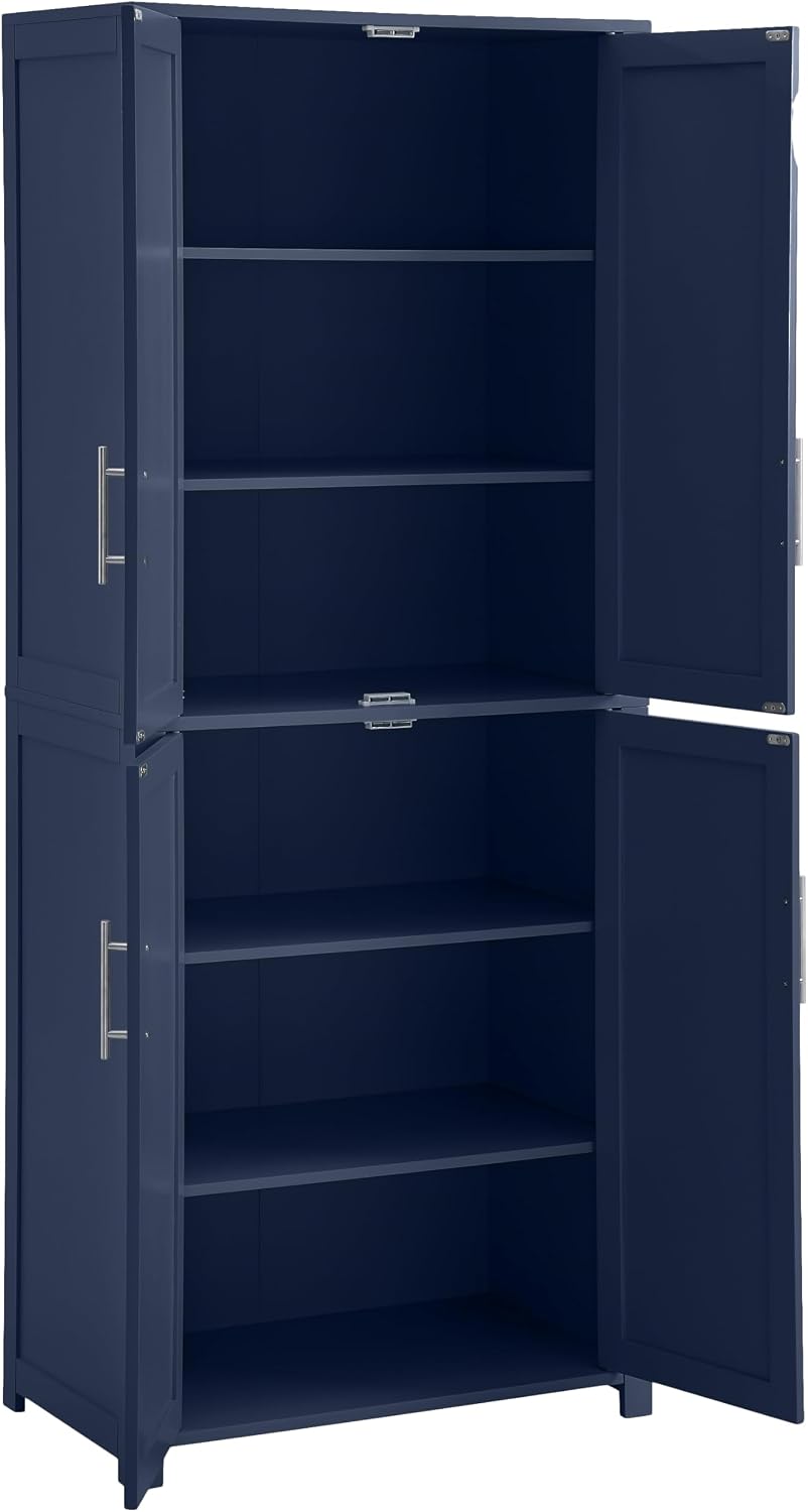 Crosley Furniture Savannah Tall Pantry Storage Cabinet with Shelves, Kitchen,...