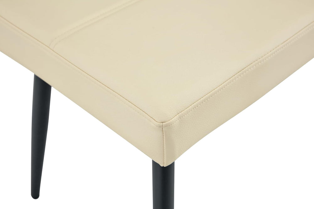 Modern Upholstered Dining Bench for 2-3, Leather Bench with High-Resilience S...