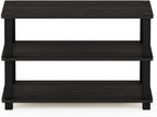 Furinno Turn-S-Tube 3-Tier Shoe Rack, Espresso/Black