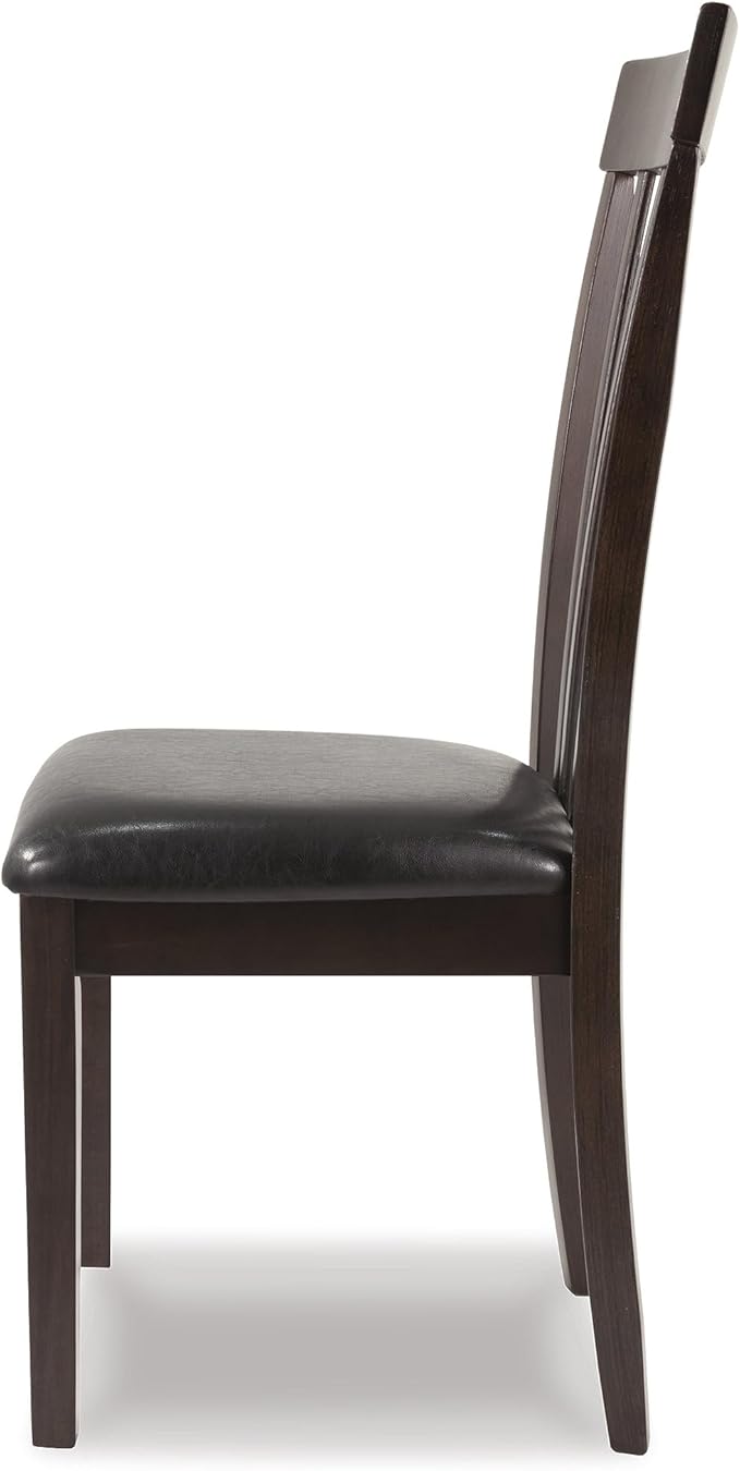 Signature Design by Ashley Hammis Rake Back Dining Room Chair, Set of 2, Dark Brown