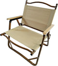 Penau Kids Folding Chair Set, Portable Aluminum Frame, Natural | Set Of 4 Foldable Kids Chairs, Aluminum Frame, Beech Armrests, Canvas Seat, Travel, Patio Use