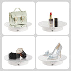 Rotating Display Stand Turntable Stand Spinning Stand for Product Shows White,7.87inch /17.6lbs Max Load,White Round