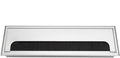 XMHF Aluminum Alloy Rectangle Wire Cable Grommet Hole Cover Cable Organizer for Office Desk Computer Desk Table 11 x 3.15 inch (280 x 80mm;Silver Tone)