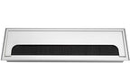 XMHF Aluminum Alloy Rectangle Wire Cable Grommet Hole Cover Cable Organizer for Office Desk Computer Desk Table 11 x 3.15 inch (280 x 80mm;Silver Tone)