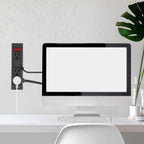 Wall Mount Power Outlet Strip, 4 Outlet Mountable Power Strip with Switch, Under Desk Power Strip Connect with 6ft Cord Mount Under Desk, Workbench, Nightstand, Dresser, Table.(Black)