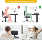 gianotter Desk Organizers and Accessories, Monitor Stand with Drawer and 2 Pen Holder, Desktop Organizer Suitable for Offices and Dormitories (Blue)