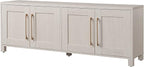 Henn&Hart Rectangular TV Stand for TV's up to 80" in Alder White, TV Stands for the Living Room