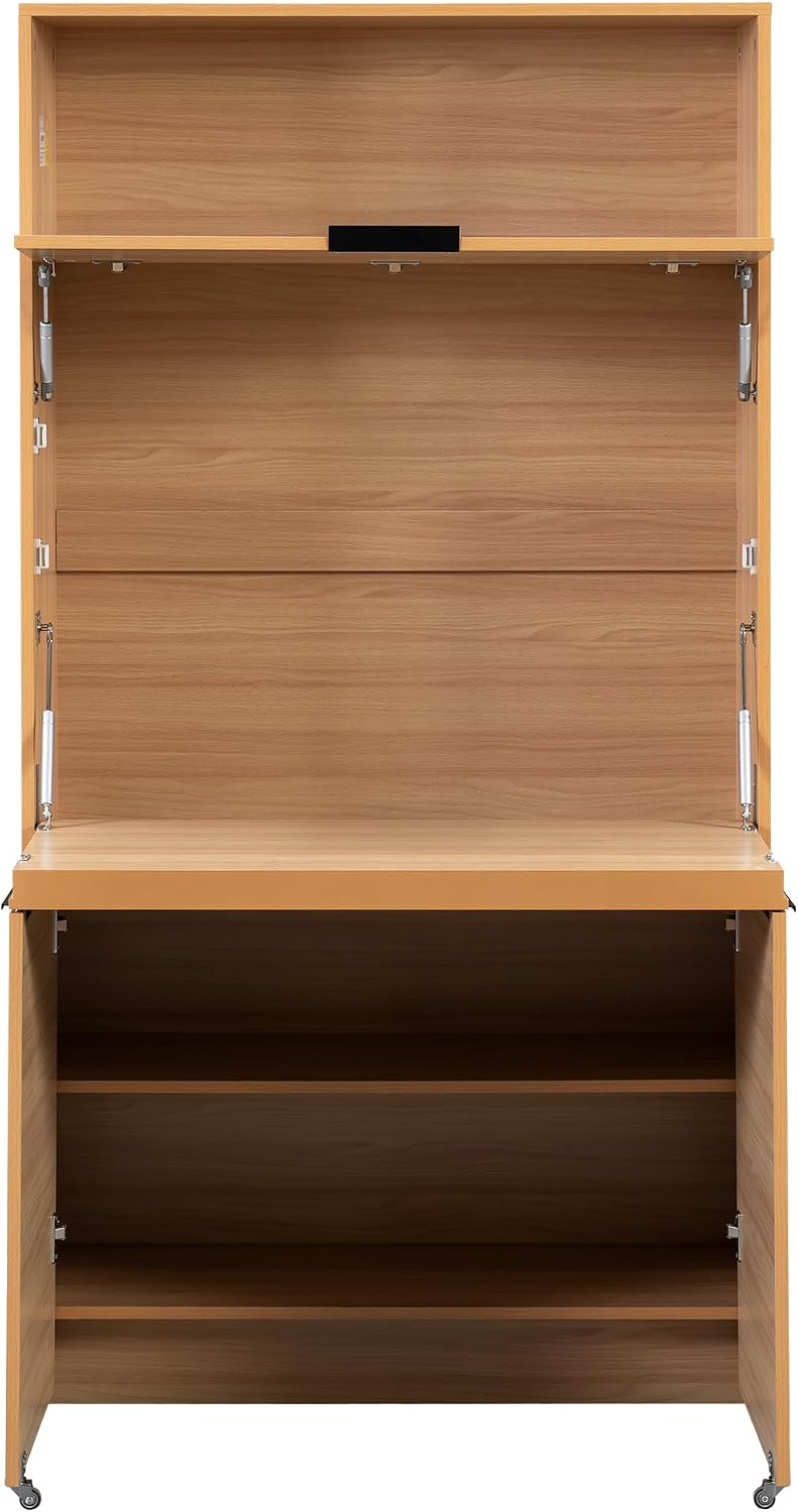 roomfitters 69 Inch Multifunctional Kitchen Pantry Buffet with Foldable Works...