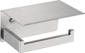 LANC Toilet Paper Holder with Shelf Brushed Nickel Toilet Tissue Roll Holder with Wipes Shelf for Bathroom Wall Mounted and Self-Adhesive Toilet Paper Roll Holder Stainless Steel, A8367BN