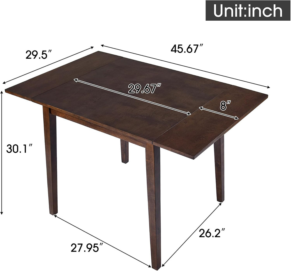 Merax Wooden 29"- 45" Extendable Rectangular Dining Table with Drop...