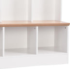 LUMISOL 4-in-1 Hall Tree with Shoe Bench, Cube Storage & Shelves, Wide Entryway Coat Rack with 8 Hooks for Mudroom Living Room, White