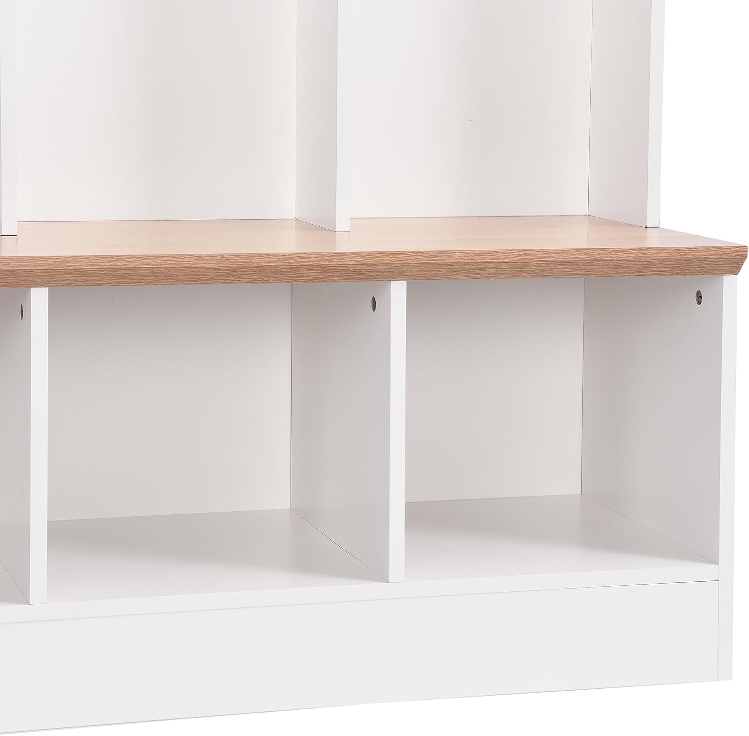 LUMISOL 4-in-1 Hall Tree with Shoe Bench, Cube Storage & Shelves, Wide Entryway Coat Rack with 8 Hooks for Mudroom Living Room, White