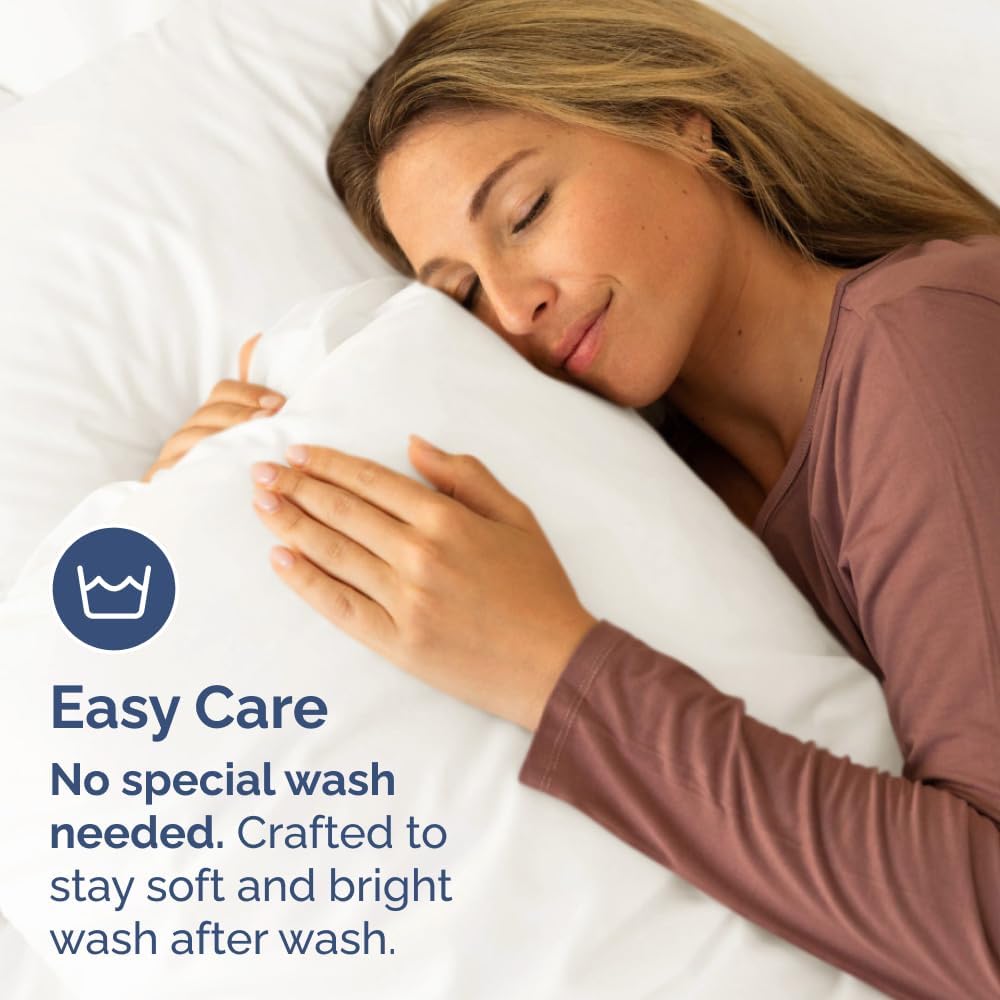 King Pillow Cases - 2 Pack - Super Soft Pillowcase Covers - Envelope Enclosure - Hotel Quality Pillow Protectors - Wrinkle Free, Shrink & Stain Resistant - Machine Washable - 20" x 40" (Antique White)