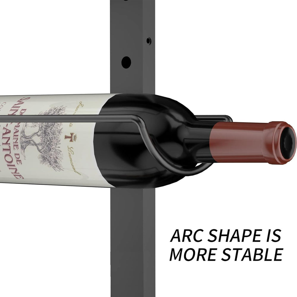 2 Pack 12 Bottle Wall Wine Rack for 24 Wine Bottles, DIY Detachable Wall Moun...