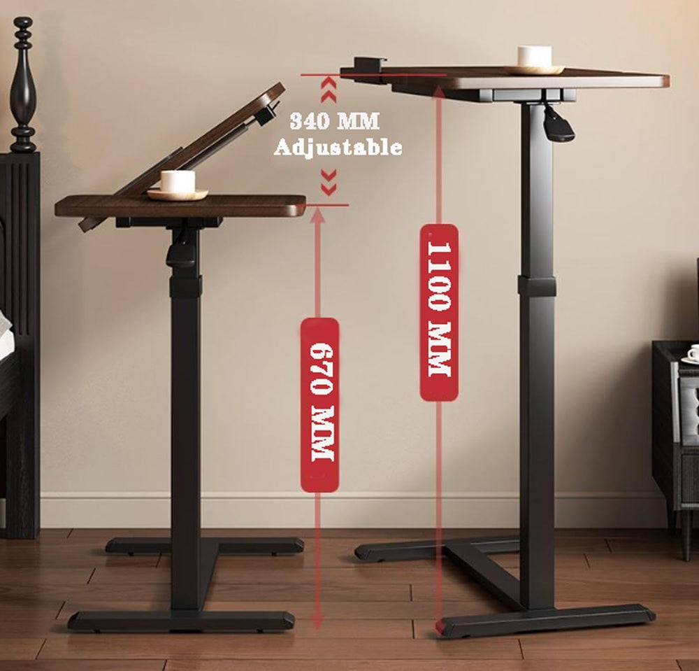 C-Shaped Side Table, Flexible Laptop Table and Bed Table with Tilting Table T...