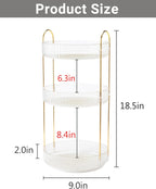 360 Rotating Makeup Organizer,3 Tier Large Capacity Make Up Organizers and Storage,Skincare Perfume Vanity Organizers,Bathroom Cosmetics Storage Organizer Countertop (Clear-3 Tier)