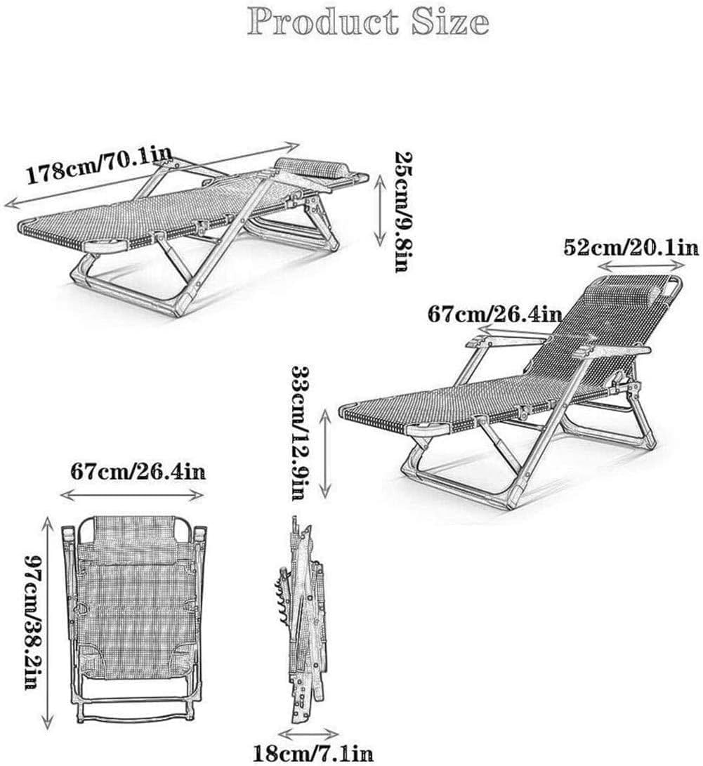 Sun Lounger, Sunbed, Reclining Sun Chair, Folding Garden Lounge Adjustable Backrest, Foldable,