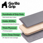 GORILLA GRIP Heavy Duty Couch Cushion Support Board to Fix Sagging Sofas, 24 x 54 Wide Loveseat Slip Resistant Thick Boards Add Strong Seat Supports, Replacement Stuffing Firmer Couches, Grey