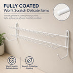 Huji Wall Mount Tie and Belt Rack Organizer, White (1 Pack)