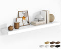 RICHFOCUS 55Inch Floating Shelves for Wall 1 Pack Shelves for Bedroom|Kitchen|Bathroom Wall Mounted Rustic Wood Floating Shelf with Invisible Brackets for Books|Storage|Decor, White