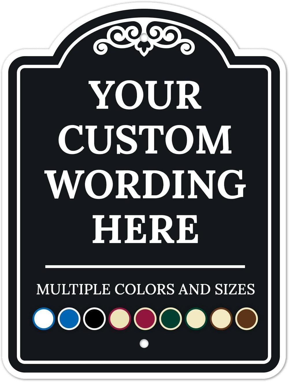 Custom Indoor/Outdoor Decorative Sign,Custom Personalized Black Sign, 12x18 I...