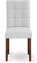 East West Furniture ANAS5-AWA-27 5 Piece Mid Century Dining Set Includes A Dinner Table and 4 Light Gray Polyester Fabric Parsons Chairs, Antique Walnut