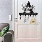Personalized Key Holder for Wall, Custom Name Key Hooks for Wall Organizer, Customized Anniversary Housewarming Gifts Key Rack Wall Mount for Front Door Hallway Bedroom Decor