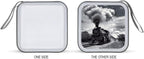 Steam Train Clouds CD Case with Zipper 40 Capacity DVD Case Holder Hard Plastic DVD Disc Storage Box Portable Disc Storage Organizer CD Wallet Bag Media Disc Wallet for Car Home