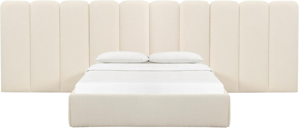 Tov Furniture Palani Cream Boucle Wings - Queen or King (Set of 2)