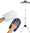 Steamer Hanger Stand with Garment Steamer Ironing Gloves,Garment hanger for steaming clothes,Steam rack for clothes,Handheld garment steamer rack