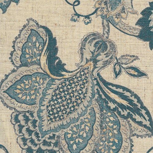 HomePop Parsons Dining Chair, Blue Jacobean (Set of 2)