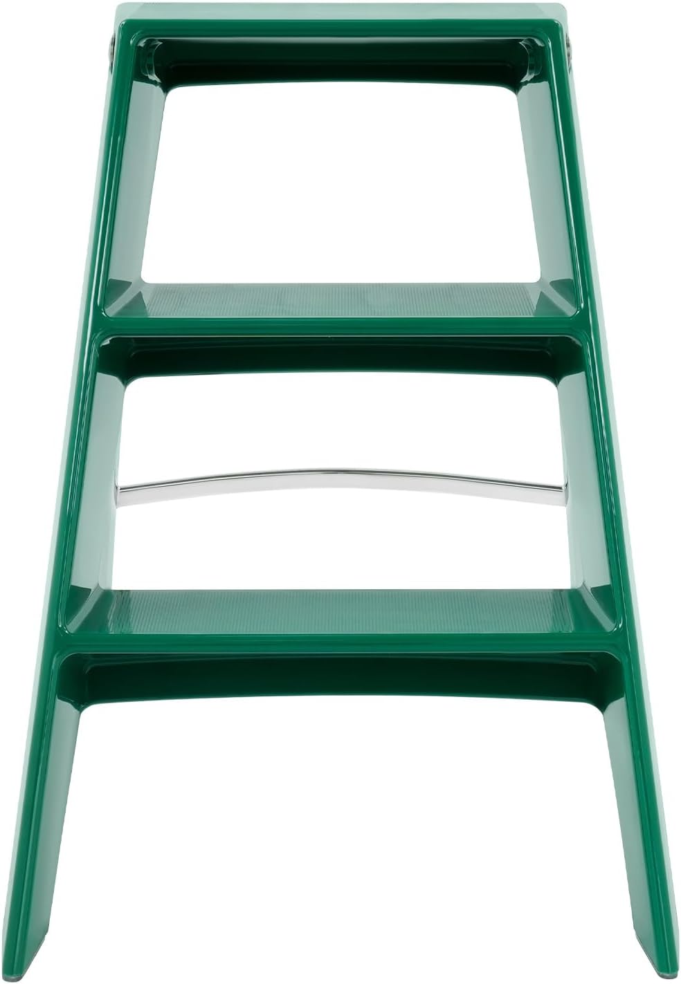 Folding Step Stool Ladder,3 Step Decorative Ladder Shelf,Portable Foldable Ladders for Living Room,Kitchen,Green