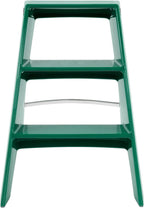 Folding Step Stool Ladder,3 Step Decorative Ladder Shelf,Portable Foldable Ladders for Living Room,Kitchen,Green