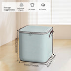 Clothes Storage Bins, 140L Foldable Blanket Storage Bags, Closet Organizers and Storage Containers with Reinforced Handle and Zippers for Bedroom, Closet, Comforters, Pillows, Toys
