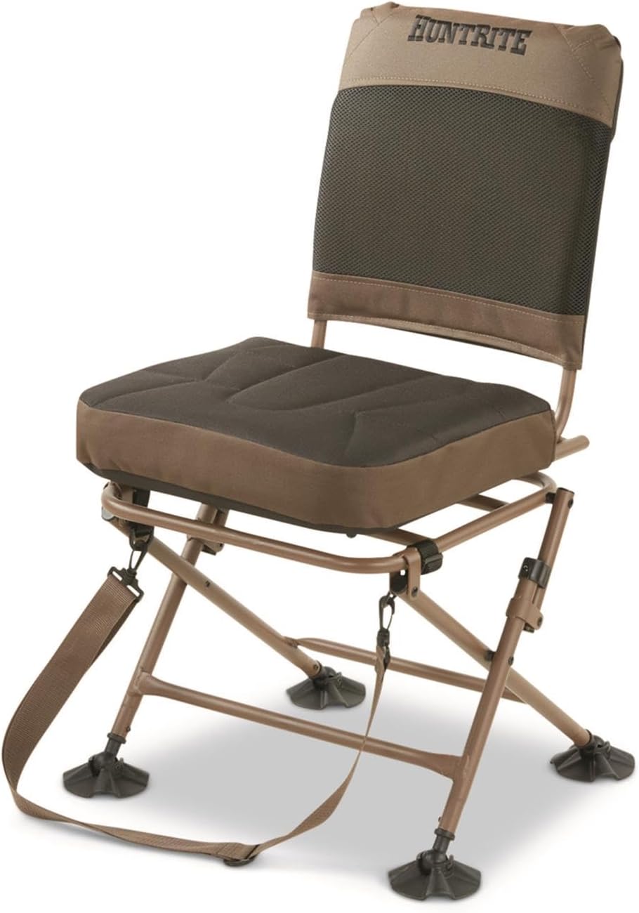 Guide Gear Huntrite 360 Swivel Hunting Blind Chair, 300 Pound Capacity, Foldi...