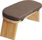 Coffee Brown Wooden Meditation Bench - Foldable & Ergonomic! Perfect for Home Use. Transform Your Space into a Zen Retreat. Ideal for Kneeling Meditation. Comfortable & Space-Saving!