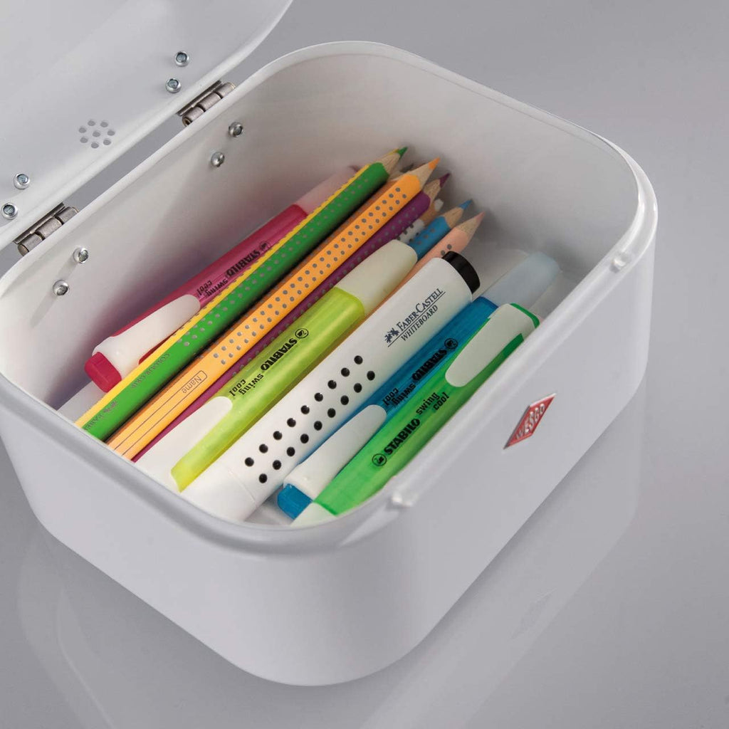 Wesco Grandy Mini Storage Box 17.0 x 18.0 x 12.0 cm, Powder-Coated Sheet Steel, powder-coated sheet steel, mint, 17.0x18.0x12.0 cm