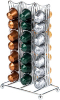 Restaurantware Restpresso 6.5 x 3.7 x 10.4 Inch Coffee Capsule Holder 1 Durable Pod Stand - Holds 42 Nespresso Capsules 4 Raised Legs Iron Espresso Pod Organizer Pods Not Included